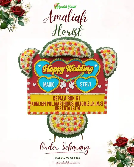 Papan Bunga Pernikahan Slambrit